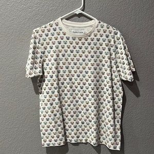 Teddy Fresh White Teddy Bear Monogram T-Shirt Men’s Size Small